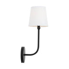 Capital Lighting 619311MB-674 Matte Black 6'' W X 17'' H X 8'' E 1-light Sconce In Matte Black With White Fabric Shade Image 3