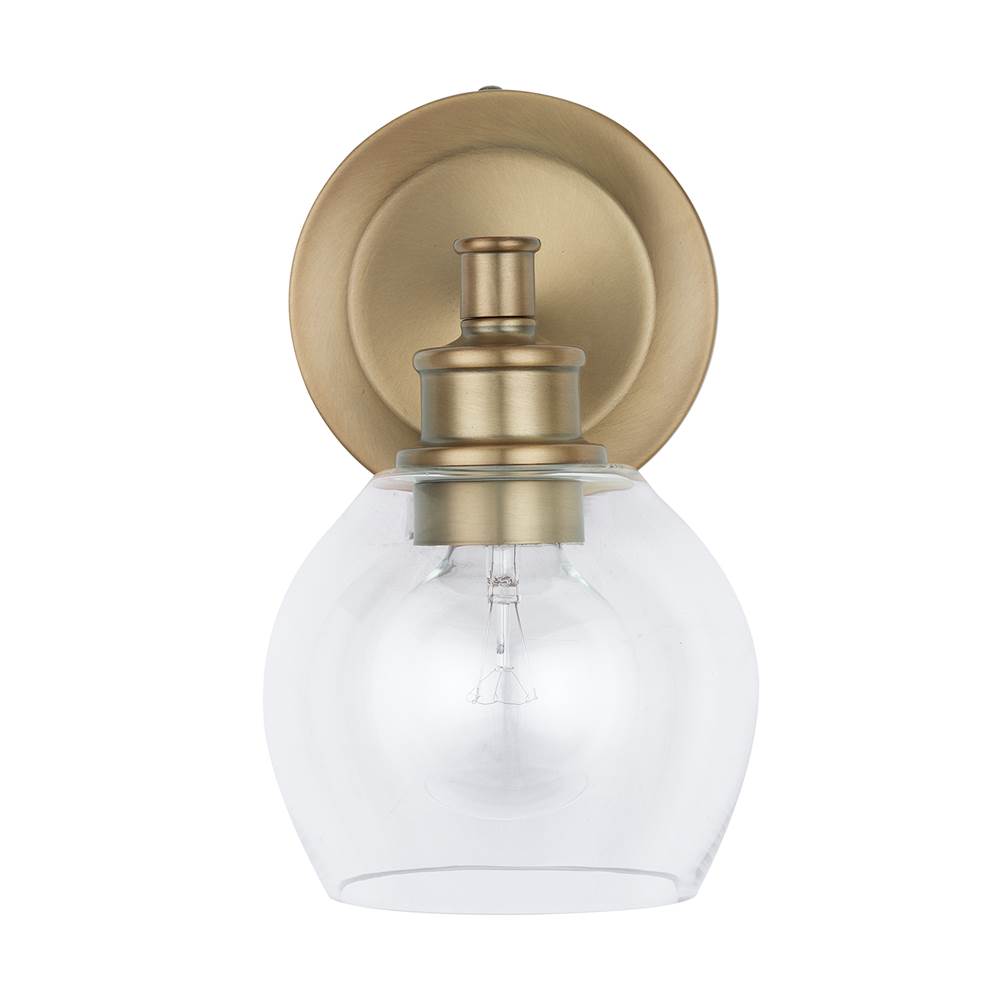 Capital Lighting 621111AD-426 Aged Brass 6'' W X 10'' H X 7'' E 1-light Clear Glass Sconce In Aged Brass Image 4