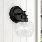 Capital Lighting 621111MB-426 Matte Black 6'' W X 10'' H X 7'' E 1-light Clear Glass Sconce In Matte Black Image 2