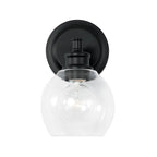 Capital Lighting Mid Century 6'' W X 10'' H X 7'' E 1-light Clear Glass Sconce In Aged Brass