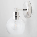 Capital Lighting Mid Century 6'' W X 10'' H X 7'' E 1-light Clear Glass Sconce In Aged Brass