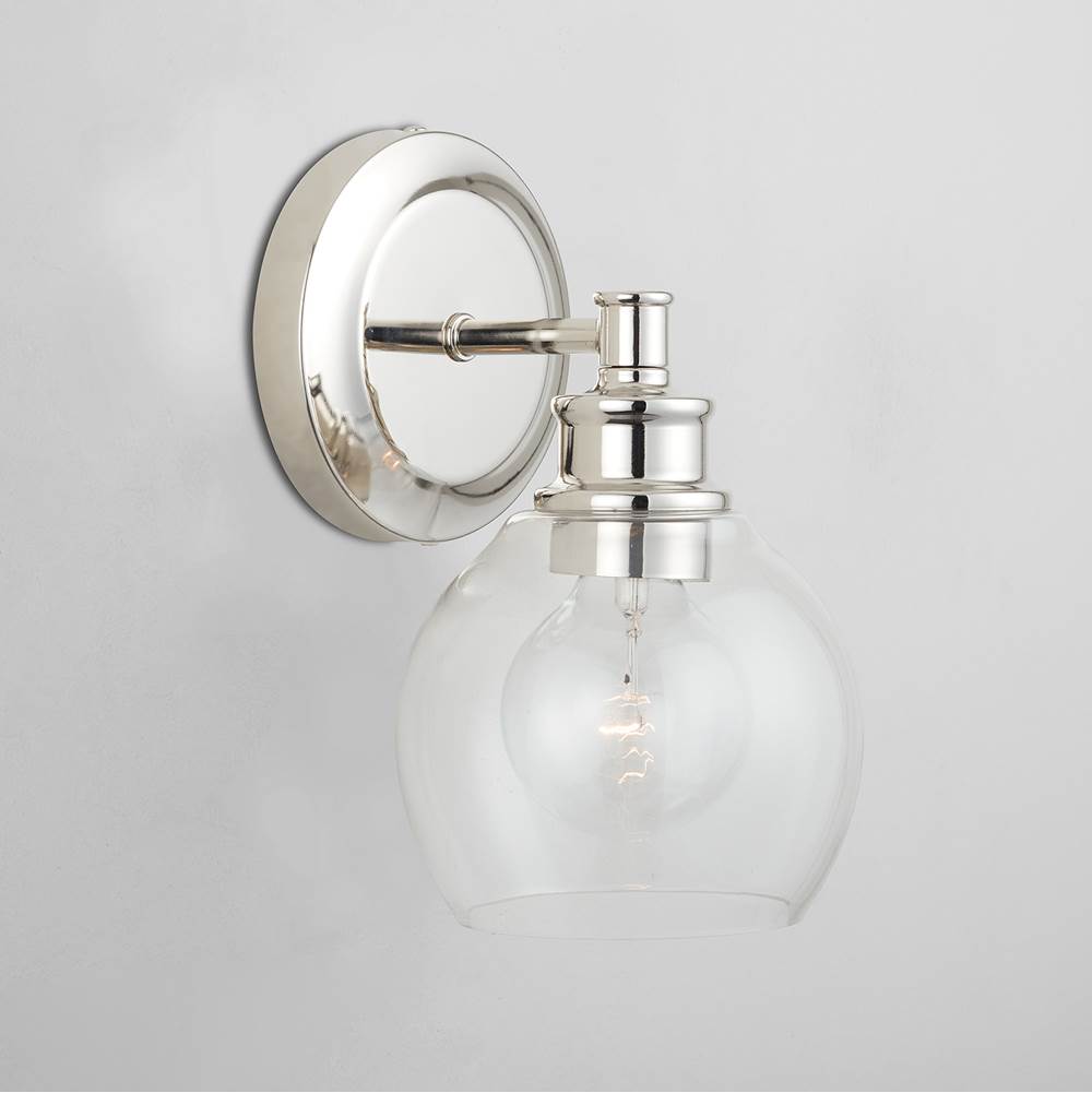 Capital Lighting 621111PN-426 Polished Nickel 6'' W X 10'' H X 7'' E 1-light Clear Glass Sconce In Polished Nickel Image 5