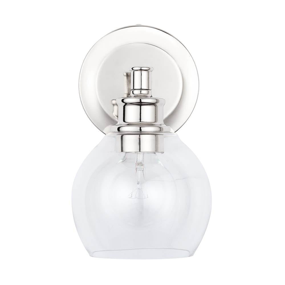 Capital Lighting 621111PN-426 Polished Nickel 6'' W X 10'' H X 7'' E 1-light Clear Glass Sconce In Polished Nickel Image 4