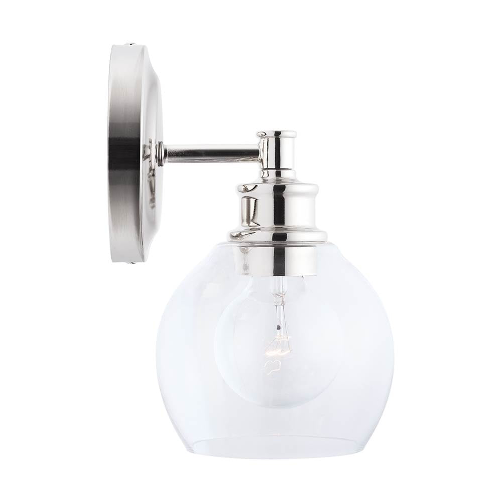 Capital Lighting 621111PN-426 Polished Nickel 6'' W X 10'' H X 7'' E 1-light Clear Glass Sconce In Polished Nickel Image 2