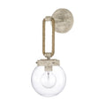 Capital Lighting Beaufort 7'' W X 18'' H X 8.5'' E 1-light Clear Globe Sconce With Natural Jute In Mystic Sand