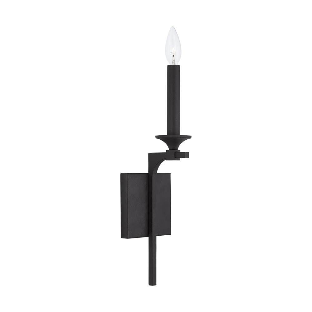 Capital Lighting 637311BI Black Iron 5'' W X 17'' H X 5'' E 1-light Sconce In Black Iron Image 1