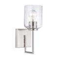 Capital Lighting 639311BN-500 Brushed Nickel 5'' W X 12.5'' H X 7'' E 1-light Clear Seeded Glass Sconce In Brushed Nickel Image 1