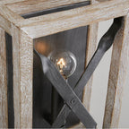 Capital Lighting Remi 8'' W X 12'' H X 4'' E 1-light Sconce In Brushed White Wash Wood And Nordic Iron - Ada Compliant
