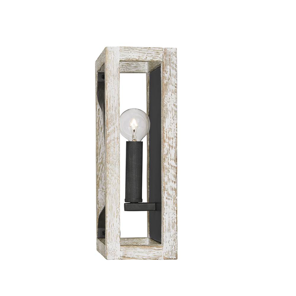 Capital Lighting 640411WN Brushed White Wash,Nordic Iron 8'' W X 12'' H X 4'' E 1-light Sconce In Brushed White Wash Wood And Nordic Iron - Ada Compliant Image 2