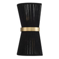 Capital Lighting 641221KP Black Rope,Patinaed Brass 8.75''w X 16''h 2-light Sconce In Handwrapped Black Rope String And Hand-distressed Patinaed Brass Image 1