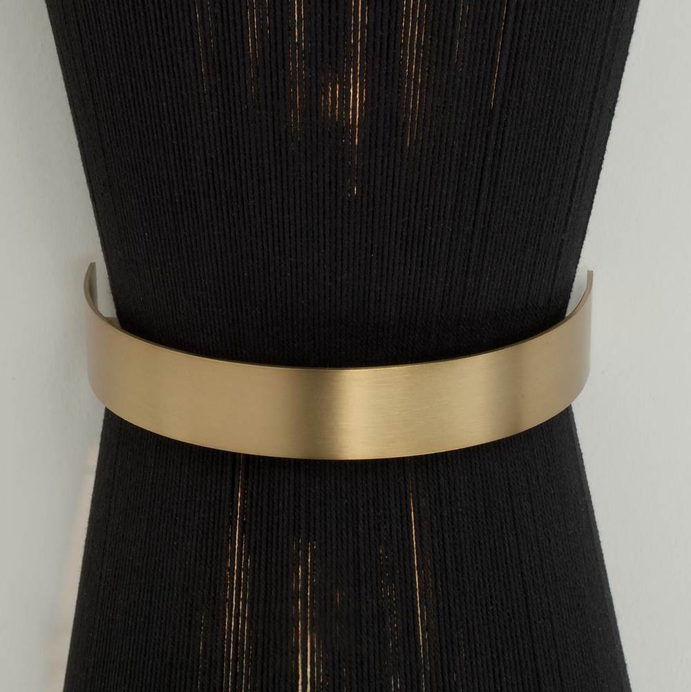 Capital Lighting 641221KP Black Rope,Patinaed Brass 8.75''w X 16''h 2-light Sconce In Handwrapped Black Rope String And Hand-distressed Patinaed Brass Image 5