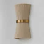 Capital Lighting 641221NP Bleached Natural Rope,Patinaed Brass 8.75''w X 16''h 2-light Sconce In Handwrapped Bleached Natural Rope String And Hand-distressed Patinaed Brass Image 4