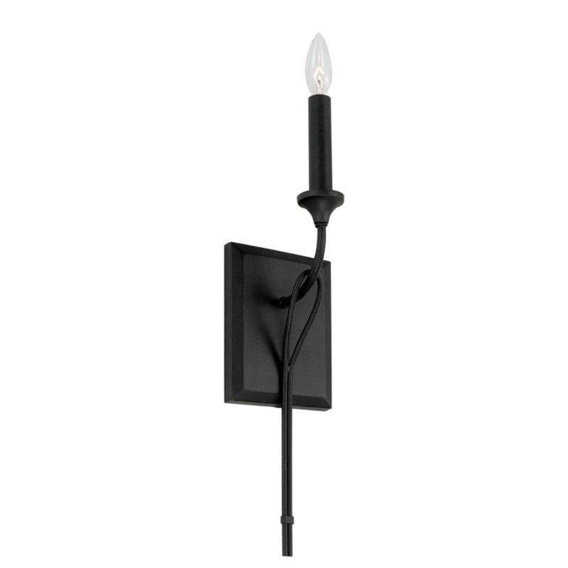Capital Lighting Bentley 5'' W X 19'' H X 5'' E 1-light Sconce In Black Iron