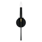 Capital Lighting Amara 5'' W X 17'' H 1-light Sconce In Matte Black With Brass With And Brass Wrapped Detail