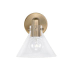 Capital Lighting Greer 8'' W X 9'' H 1-light Sconce In Aged Brass With Clear Glass