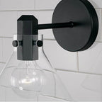 Capital Lighting 645811MB-528 Matte Black 8'' W X 9'' H 1-light Sconce In Matte Black With Clear Glass Image 3