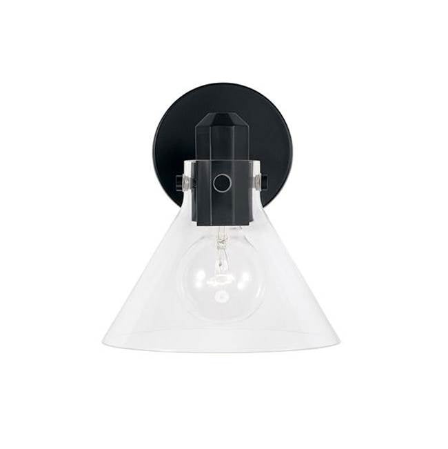 Capital Lighting Greer 8'' W X 9'' H 1-light Sconce In Aged Brass With Clear Glass