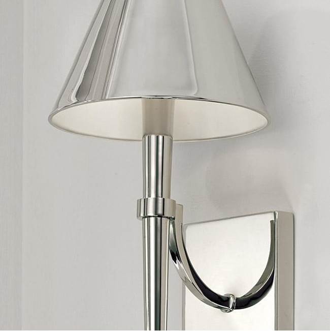 Capital Lighting 645911PN Polished Nickel 8'' W X 19'' H 1-light Sconce In Polished Nickel With Metal Shade With White Interior Image 3