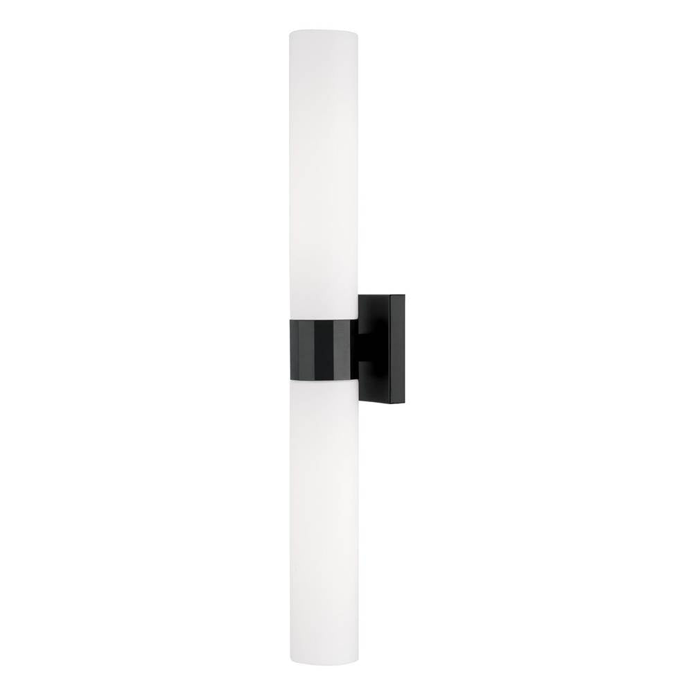 Capital Lighting 646221MB Matte Black 5''w X 29''h 2-light Dual Sconce In Matte Black With Soft White Glass Image 1