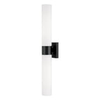 Capital Lighting 646221MB Matte Black 5''w X 29''h 2-light Dual Sconce In Matte Black With Soft White Glass Image 1