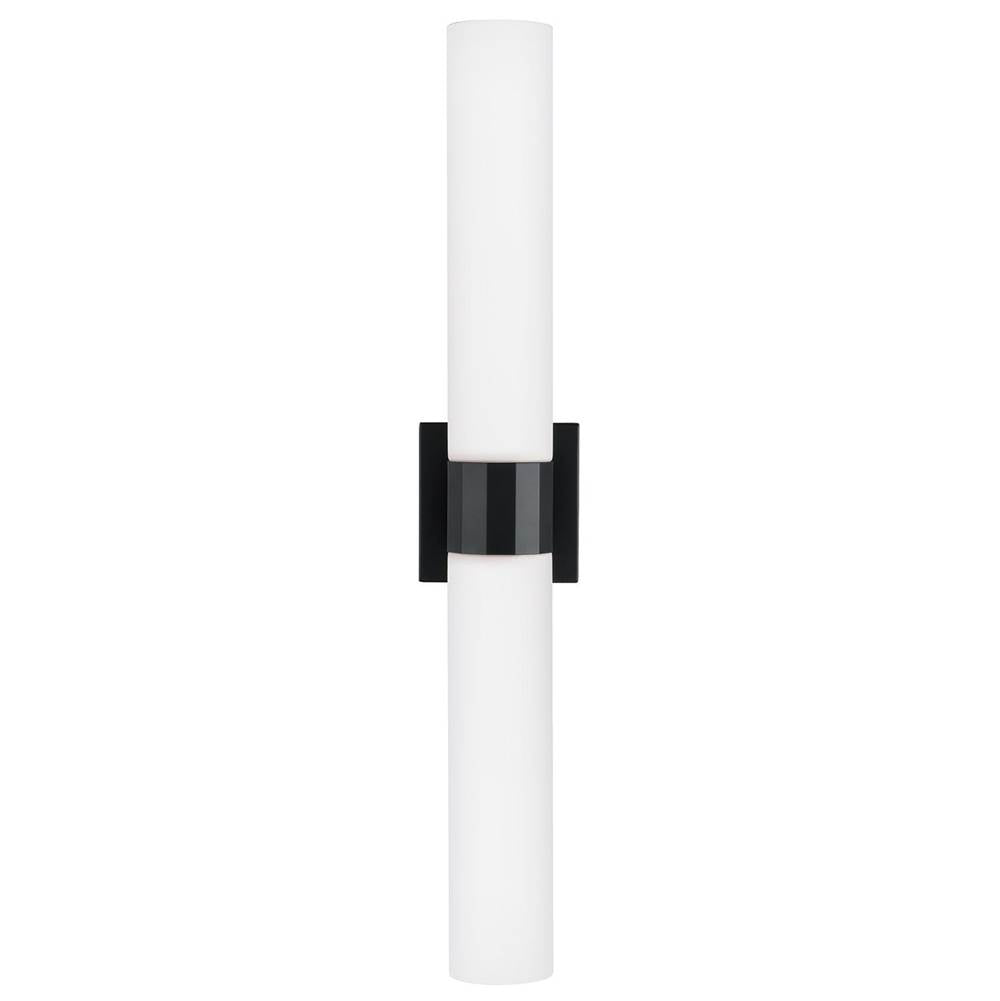 Capital Lighting 646221MB Matte Black 5''w X 29''h 2-light Dual Sconce In Matte Black With Soft White Glass Image 5