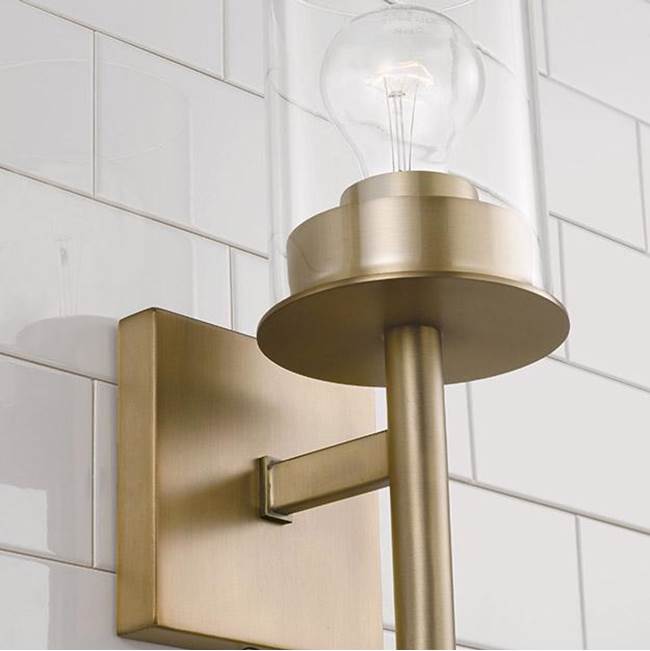 Capital Lighting 646811AD-532 Aged Brass 5'' W X 13'' H 1-light Sconce In Aged Brass With Clear Glass Image 3
