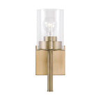 Capital Lighting Mason 5'' W X 13'' H 1-light Sconce In Aged Brass With Clear Glass