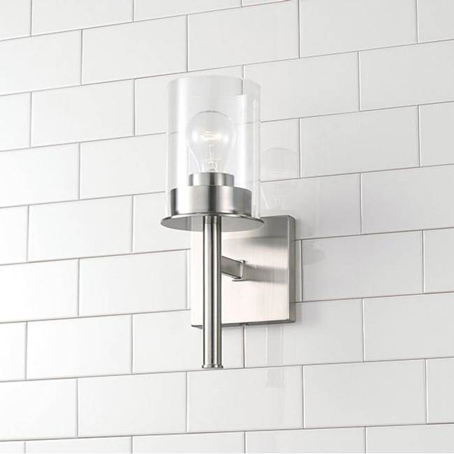 Capital Lighting 646811BN-532 Brushed Nickel 5'' W X 13'' H 1-light Sconce In Brushed Nickel With Clear Glass Image 2