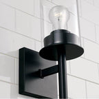 Capital Lighting 646811MB-532 Matte Black 5'' W X 13'' H 1-light Sconce In Matte Black With Clear Glass Image 3