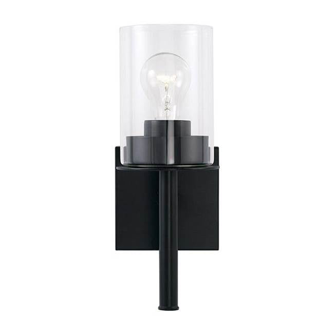 Capital Lighting Mason 5'' W X 13'' H 1-light Sconce In Aged Brass With Clear Glass