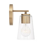 Capital Lighting 648611AD-537 Aged Brass 5''w X 8.5''h 1-light Sconce In Aged Brass With Clear Glass Image 2