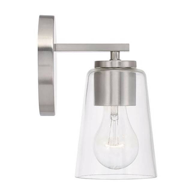 Capital Lighting 648611BN-537 Brushed Nickel 5''w X 8.5''h 1-light Sconce In Brushed Nickel With Clear Glass Image 2