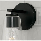 Capital Lighting Portman 5''w X 8.5''h 1-light Sconce In Aged Brass With Clear Glass