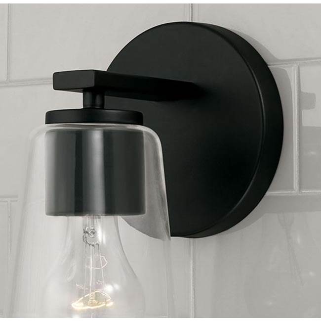 Capital Lighting Portman 5''w X 8.5''h 1-light Sconce In Aged Brass With Clear Glass