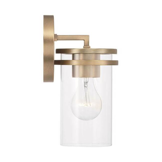 Capital Lighting 648711AD-539 Aged Brass 5''w X 9.75''h 1-light Sconce In Aged Brass With Clear Glass Image 2