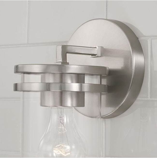 Capital Lighting Fuller 5''w X 9.75''h 1-light Sconce In Aged Brass With Clear Glass