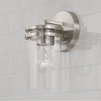 Capital Lighting 648711BN-539 Brushed Nickel 5''w X 9.75''h 1-light Sconce In Brushed Nickel With Clear Glass Image 4
