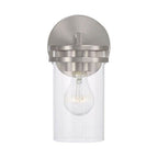 Capital Lighting 648711BN-539 Brushed Nickel 5''w X 9.75''h 1-light Sconce In Brushed Nickel With Clear Glass Image 3