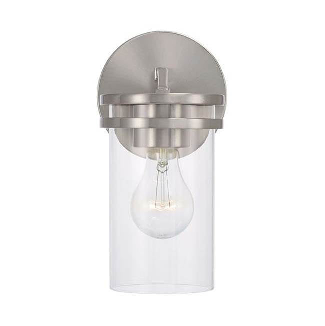 Capital Lighting 648711BN-539 Brushed Nickel 5''w X 9.75''h 1-light Sconce In Brushed Nickel With Clear Glass Image 3