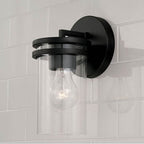 Capital Lighting 648711MB-539 Matte Black 5''w X 9.75''h 1-light Sconce In Matte Black With Clear Glass Image 4