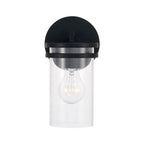 Capital Lighting 648711MB-539 Matte Black 5''w X 9.75''h 1-light Sconce In Matte Black With Clear Glass Image 3