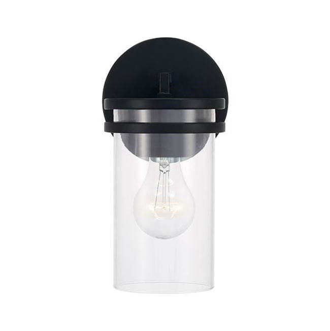 Capital Lighting 648711MB-539 Matte Black 5''w X 9.75''h 1-light Sconce In Matte Black With Clear Glass Image 3