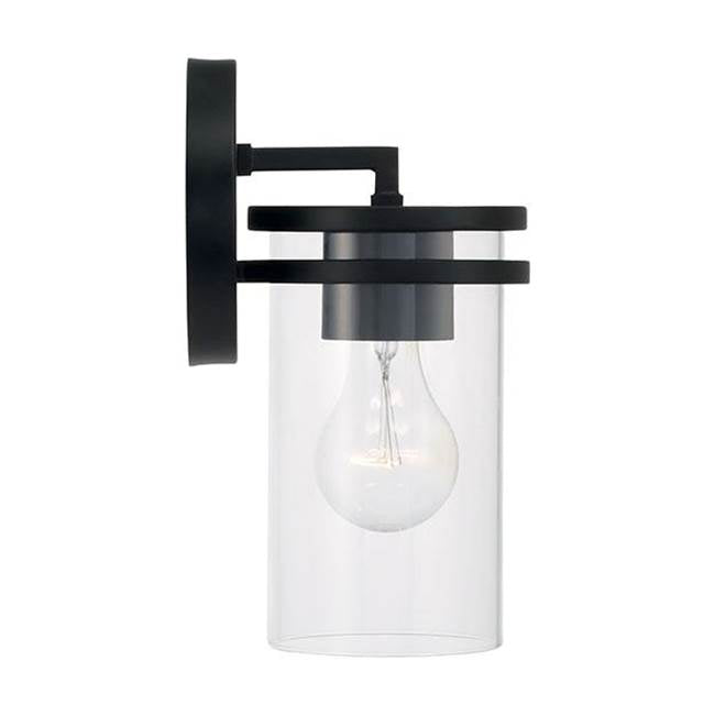 Capital Lighting 648711MB-539 Matte Black 5''w X 9.75''h 1-light Sconce In Matte Black With Clear Glass Image 2