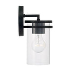 Capital Lighting 648711MB-539 Matte Black 5''w X 9.75''h 1-light Sconce In Matte Black With Clear Glass Image 2