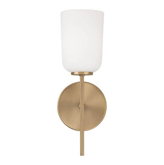 Capital Lighting 648811AD-542 Aged Brass 5''w X 14''h 1-light Sconce In Aged Brass With Soft White Glass Image 3
