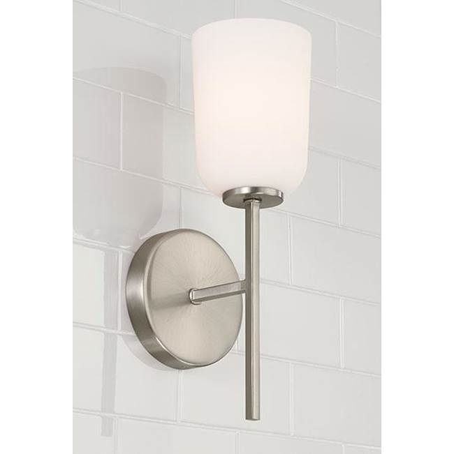 Capital Lighting Lawson 5''w X 14''h 1-light Sconce In Aged Brass With Soft White Glass