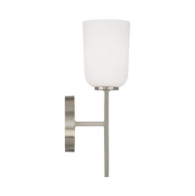 Capital Lighting 648811BN-542 Brushed Nickel 5''w X 14''h 1-light Sconce In Brushed Nickel With Soft White Glass Image 2