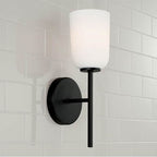 Capital Lighting 648811MB-542 Matte Black 5''w X 14''h 1-light Sconce In Matte Black With Soft White Glass Image 4