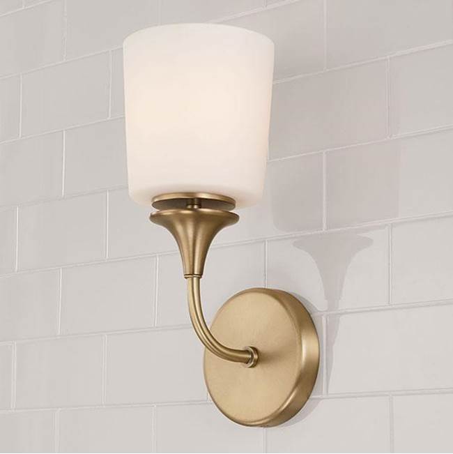 Capital Lighting 648911AD-541 Aged Brass 5.5''w X 13.75''h 1-light Sconce In Aged Brass With Soft White Glass Image 4