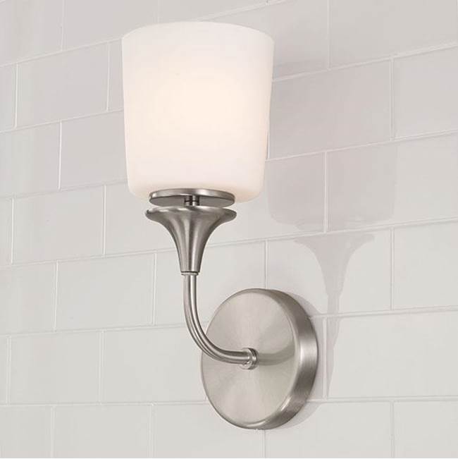 Capital Lighting 648911BN-541 Brushed Nickel 5.5''w X 13.75''h 1-light Sconce In Brushed Nickel With Soft White Glass Image 4